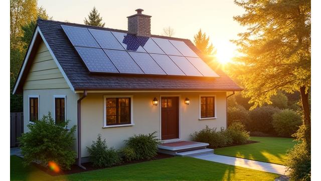 Privatus namas su naujai įrengta saulės elektrine